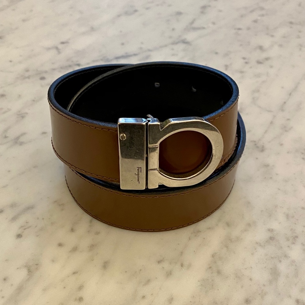 Ferragamo Signature Gancini Reversible Belt